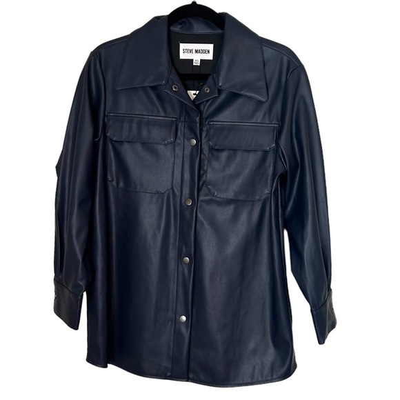 Steve Madden BB DAKOTA Womens Faux Good Measure Shacket - Picture 4 of 10